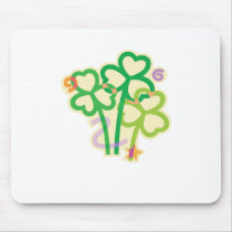 Clover Flowers St. Patrick's Day Design mousepads by Eholidayz Clover Flowers St. Patrick's Day Design mousepads
