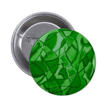 Clover Green Abstract Contemporary Modern Art Pin