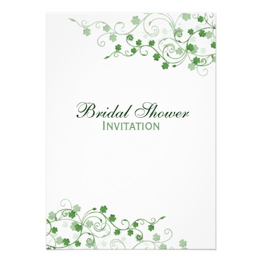Clover Irish Bridal Shower Invitation