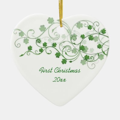 Clover Irish First Christmas Ornament