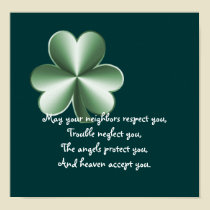 Clover - Irish Proverb Print by mrssocolov Clover - Irish Proverb Print
