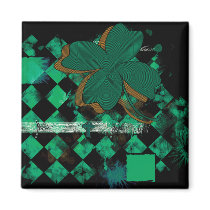CLOVER ON DIAMOND MAGNET by HarvardYard CLOVER ON DIAMOND MAGNET