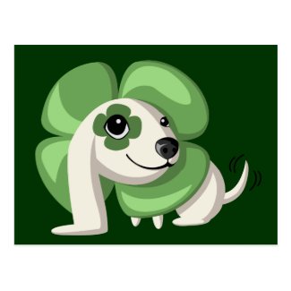 Clover the dog postcard