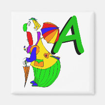 Clown A.png Refrigerator Magnet