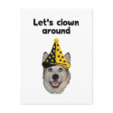 Clown Around Dog Postcards