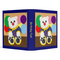 Clown Bear Birthday Scrapbook binders by starhorsepax Clown Bear Birthday Scrapbook binders