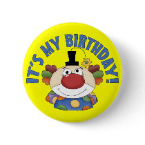 Clown Birthday buttons