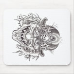 Clown Black and White Mousepads