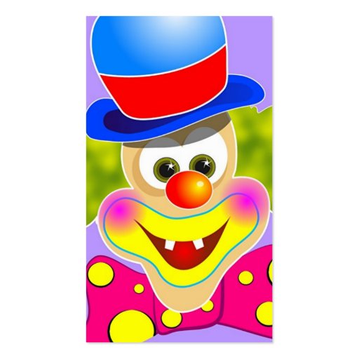 Clown Business Card Template (back side)