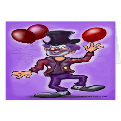 Clown Card by FunGraphix