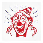 Clown Card Personalized Invitations