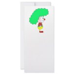 Clown Cartoon. Yellow, red and green. rack cards