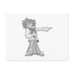Clown crying from laughter postcards