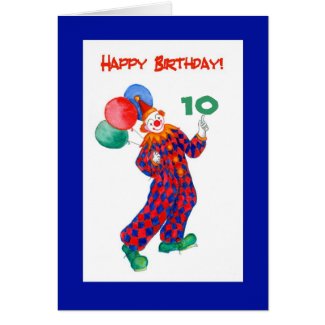 Clown Customizable Birthday Card