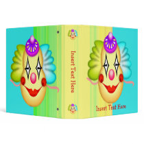 Clown Face Avery Binder by kids_tshirts Clown Face Avery Binder