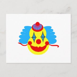 Clown Face Goofy postcard