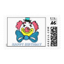 Clown face, Happy Birthday postage by beesplace Clown face, Happy Birthday postage