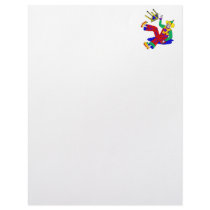 Clown fell off stool personalized letterhead