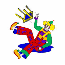 Clown fell off stool acrylic cut outs