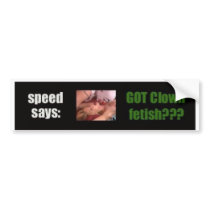 clown fetish BUMPER STICKER bumper stickers