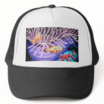 Clown Fish & Anemone Art Trucker Hats