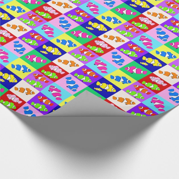 Clown Fish Kids Birthday Party Wrapping Paper 4/4