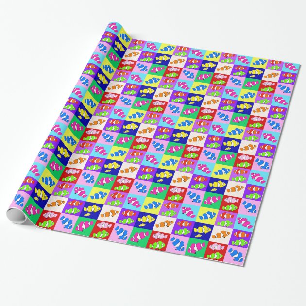 Clown Fish Kids Birthday Party Wrapping Paper