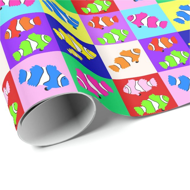 Clown Fish Kids Birthday Party Wrapping Paper-2