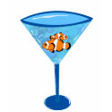 Clown Fishtini Clown Fish Martini Glass t-shirts