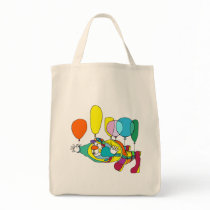 Clown flying by balloon canvas bags