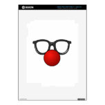 Clown Glasses and Nose Decals For iPad 3