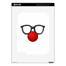 Clown Glasses and Nose Decals For iPad 3