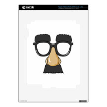 Clown Glasses and Nose Skins For iPad 3