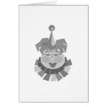 Clown head gray cards