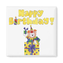 Clown in a Present Fridge Magnets