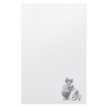 Clown in love with monkey in dress stationery