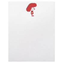 Clown in Red and White. Cartoon. Personalized Letterhead