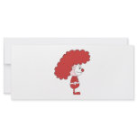 Clown in Red and White. Cartoon. Rack Card Template
