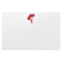 Clown in Red and White. Cartoon. Customized Stationery