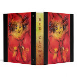 CLOWN IN RED 3 RING BINDERS