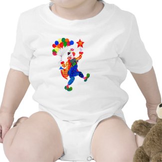 'Clown' infant one-piece outfit shirt