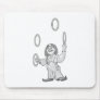 Clown juggling rings mousepad