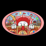 Clown Kilroy Oval Sticker