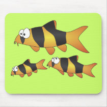 Clown loach family mouse pads