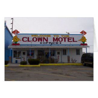 Clown Motel card