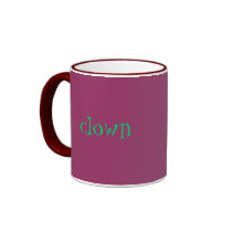 , clown coffee mug