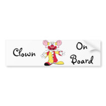 Clown on Board Bumper Stickers
