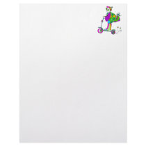 Clown on scooter letterhead design