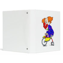 Clown on tricycle 3 ring binder
