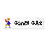 Clown on tricycle bumper sticker